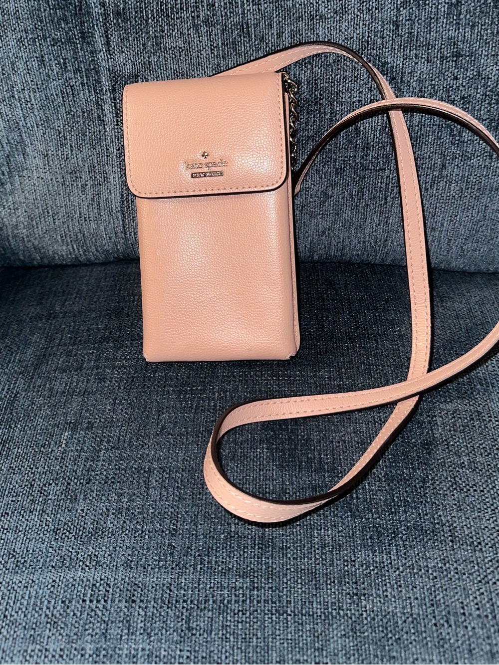 Kate Spade Blush Pink Leather Crossbody Phone Bag